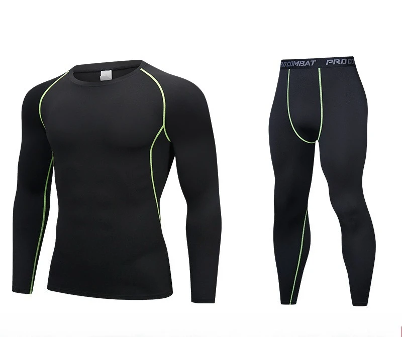 

2-Piece Men's Athletic Set for Basketball, Football,Running, Hiking-Breathable Sweat-Wicking Quick-Drying Slim Fit Active Outfit