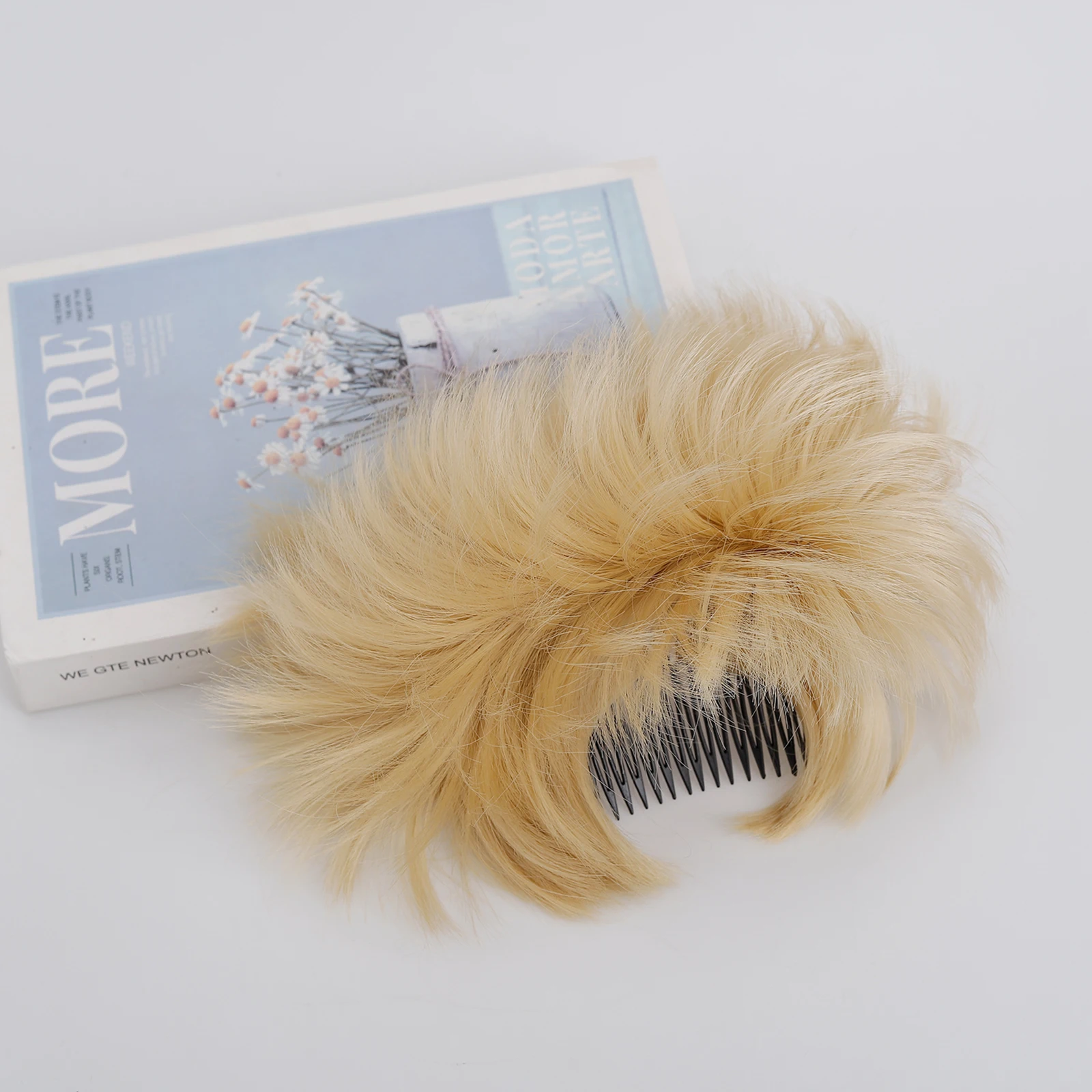 DIY قطع الشعر فوضوي الكعك مشط كليب أوبدو Scrunchies فو كعكة العقدة بسهولة إنشاء تسريحات الشعر الاصطناعية للنساء #5