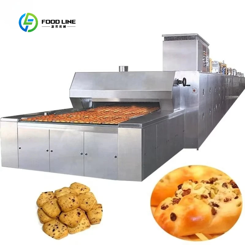 Industrial Gas Cookie Bakery Baking Tunnel Oven for Bread and Cake All in One 10 Trays Customized