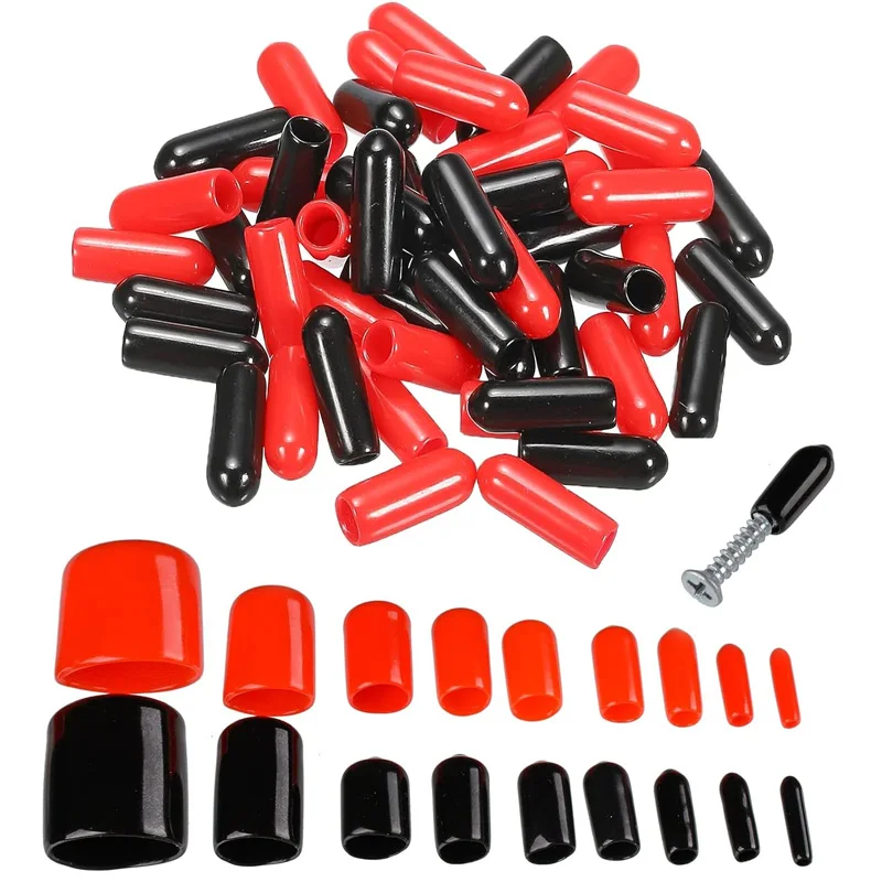 5/10/25/50pcs circular rubber end caps for bolt and screw caps, thread protectors, vinyl caps, rubber screw caps