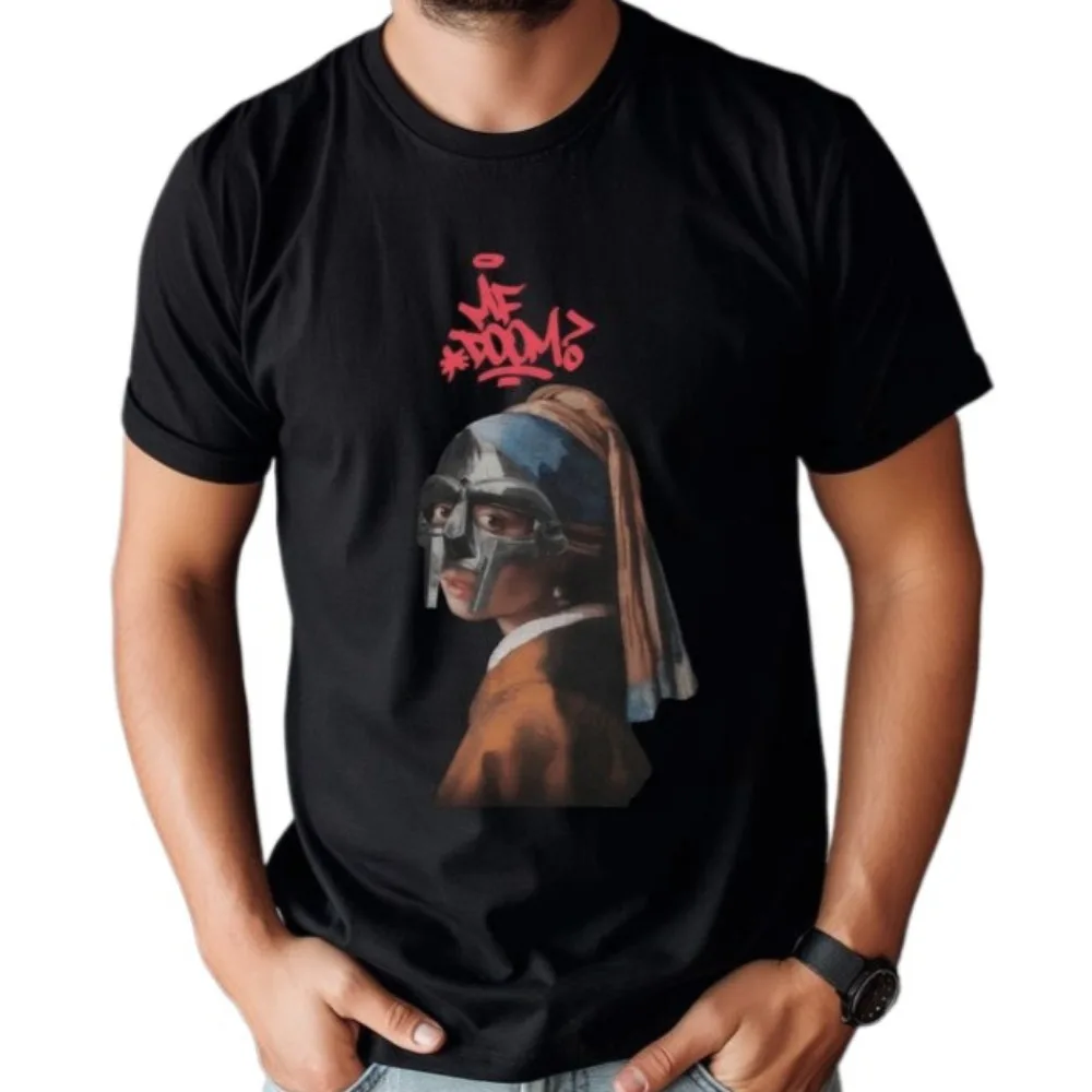 Rapper Mf Doom Madlib Madvillain Double Sided Graphic T Shirt Tops Male Loose Hip Hop T Shirt Men & Women Fleece T-shirts