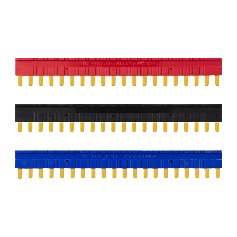 ENMG Slim Relay Connector Busbar Jumper Fast Wiring Plate Quick Installation Wire Connector for Electrical Systems, 1PCS - Black