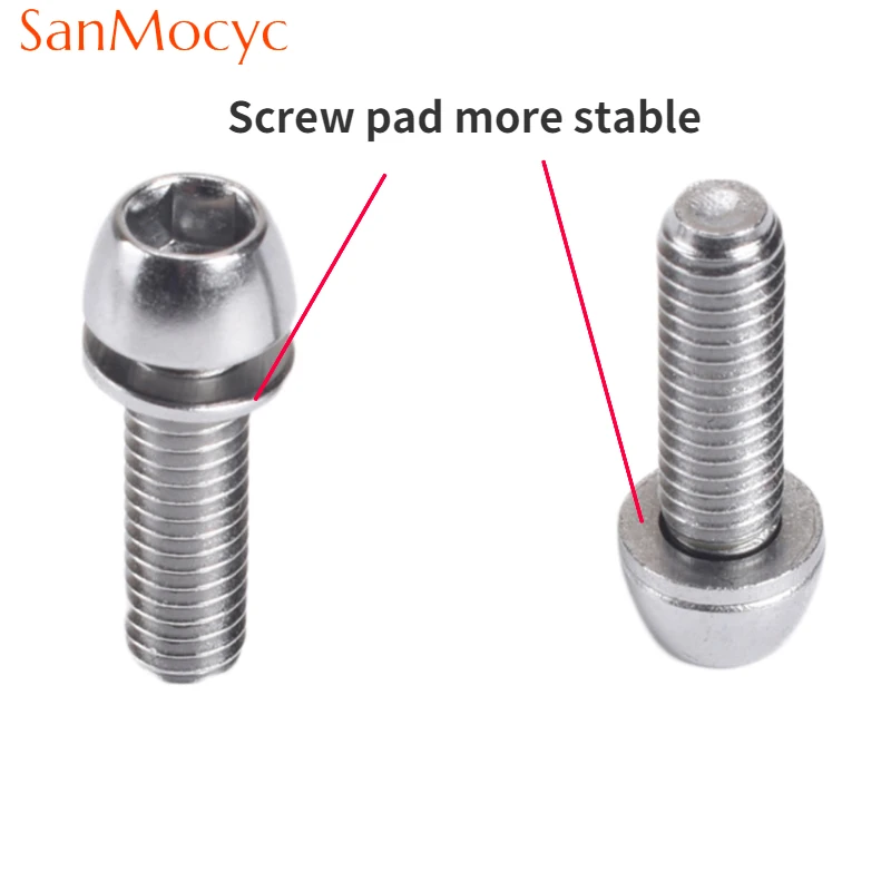 1 Pcs/6 Pcs Bicycle Handlebar Screws Stainless Steel M5/M6 MTB Bike Handle Bar Stem Screws Enhancement M5 Hexagon Bolt Screws