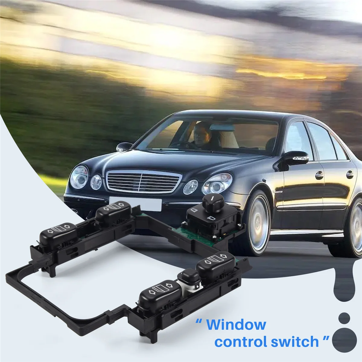 نافذة كهربائية رئيسية ومفتاح تبديل ، مناسب لمرسيدس بنز W210 ، W202 ، E320 ، E300 ، مرآة