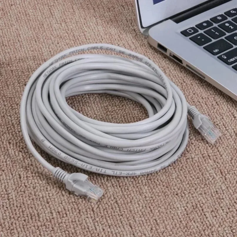 50-1m High Speed Ethernet Cable CAT6 RJ45 Network Patch Cord Internet LAN Cable Gray for Router Modem PC Laptop PS5 Xbox Use
