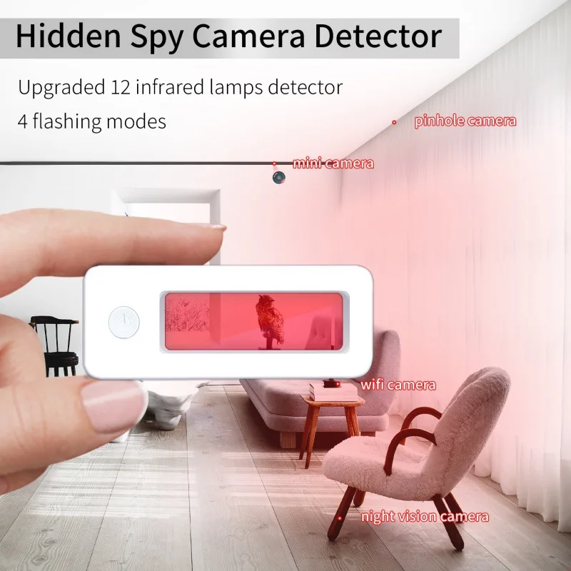 Anti-camera/anti-recording Detector Large Window 360° 3D Scanning Detection Pinhole Camera/listening-in Device for Hotel Car Etc