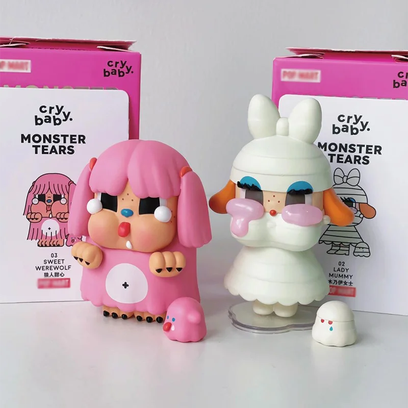 Crybaby Monster Tears Series Mystery Blind Box, Figura de ação fofa, Boneca na moda, Decoração Desktop, Holiday Birthday Gift Toys