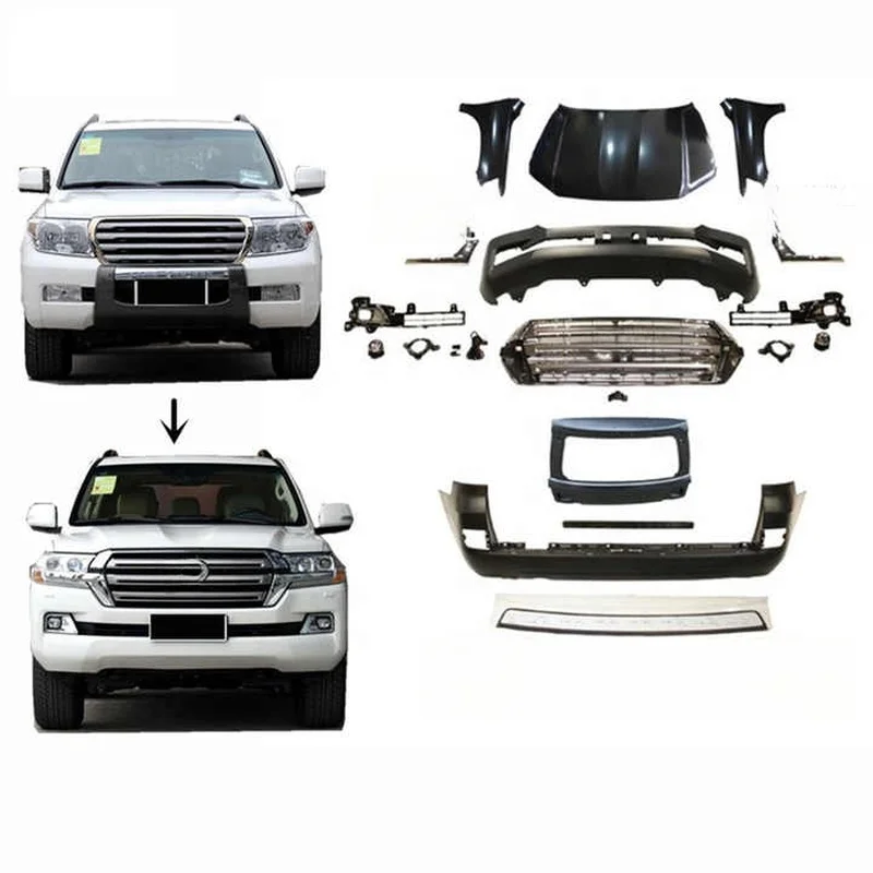 LC200 2008-2016 to 2022 New Style RICHAuto Body Kit Full Exterior Facelift Upgrade Replacement Modification Parts