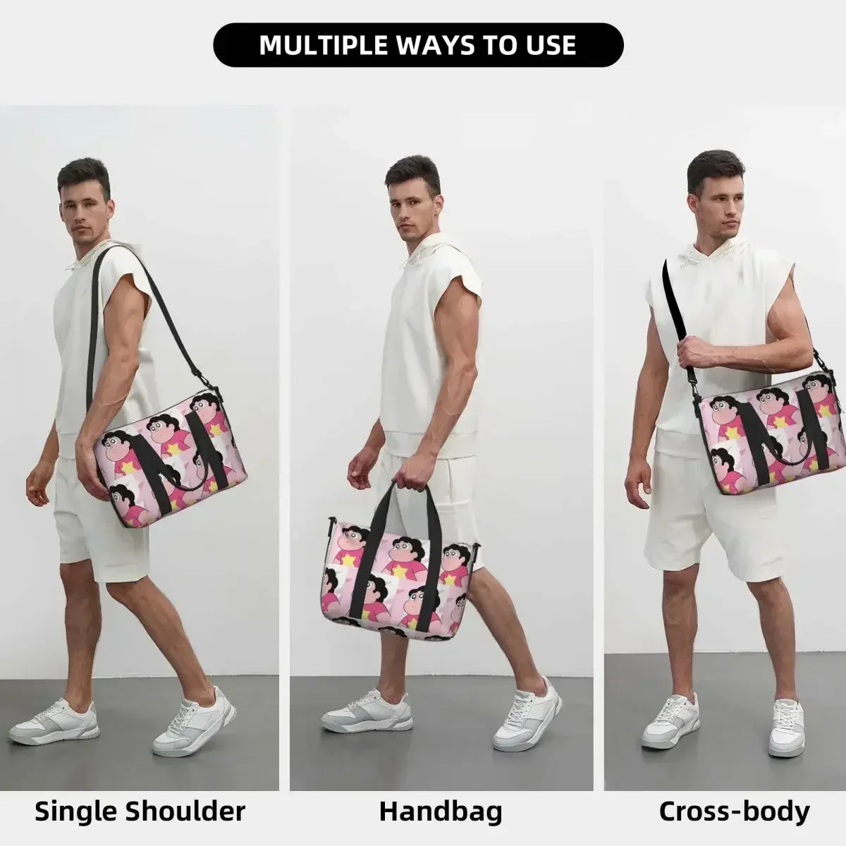 Steven Universe Beach Travel Bag Large Capacity Tote Bags for Gym Yoga Women Shopping Duffle Shoulder Bag