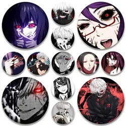 Tokyo Ghoul Anime Button Pins Round Creative Brooches for Backpack Accessories Gifts Kaneki Ken Juzo Suzuya Rri Cartoon Badge
