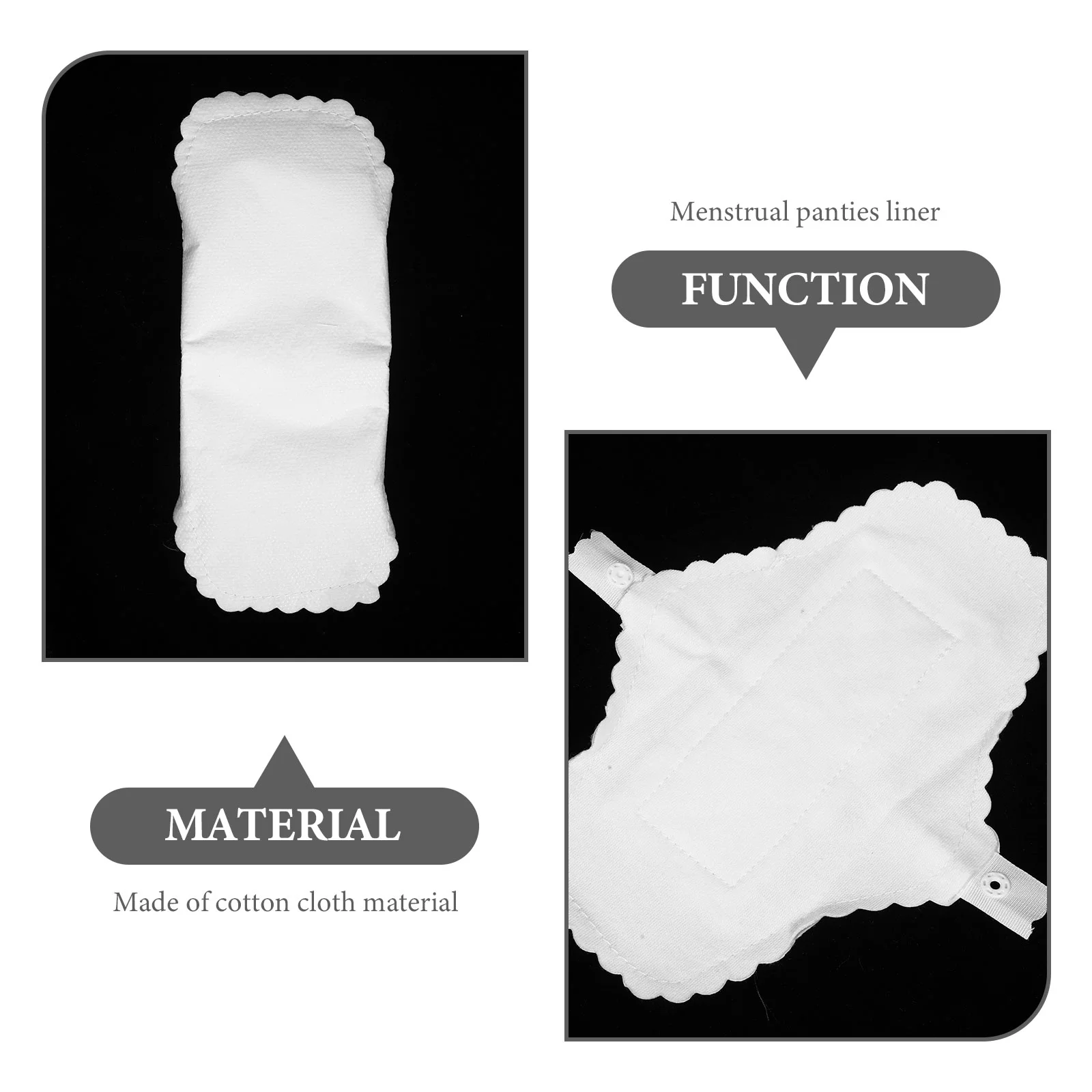 10 Pcs Postpartum Girls' Washable Menstrual Cloth Pad Period Cotton Pads Sanitary Napkin White Women Mother