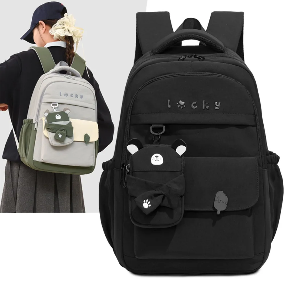 

High-value New Large-capacity Junior High Student Schoolbag Niche Backpack Portable Daily Versatile Design Casual Simplicity