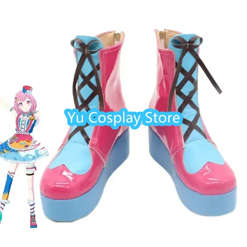 

Game Project Sekai Otori Emu Cosplay Shoes PU Leather Shoes Halloween Carnival Boots Cosplay Prop Custom Made