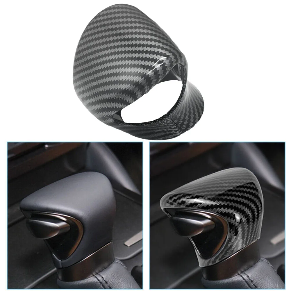 Car Gear Shift Knob Cover Trim Carbon Fiber ABS Interior Gear Shift Knob Cover Trim For Lexus ES 2018-2023 UX 19-23 for LX 22-23