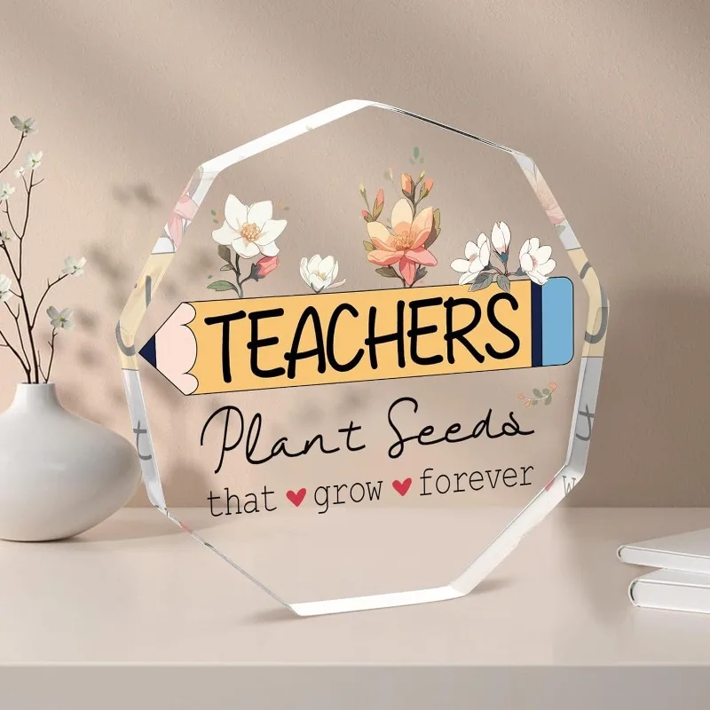 لوحة المعلم Nonagon - هدية تقدير أنيقة لمساحات المعلمين #5