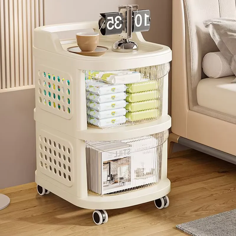 

Versatile Household Cart: Mobile Storage Rack for Bathroom, Snack Cabinet, & Bedside - Space-Saving Multifunction Organizer