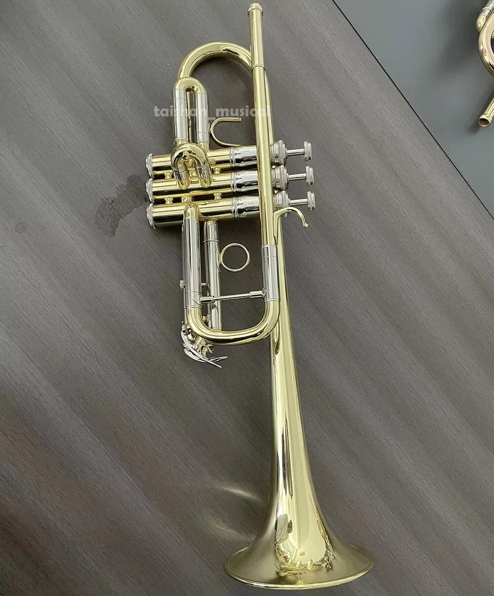 Brass Lacquered C Trumpet Cupronickel Tuning Pipe With Case