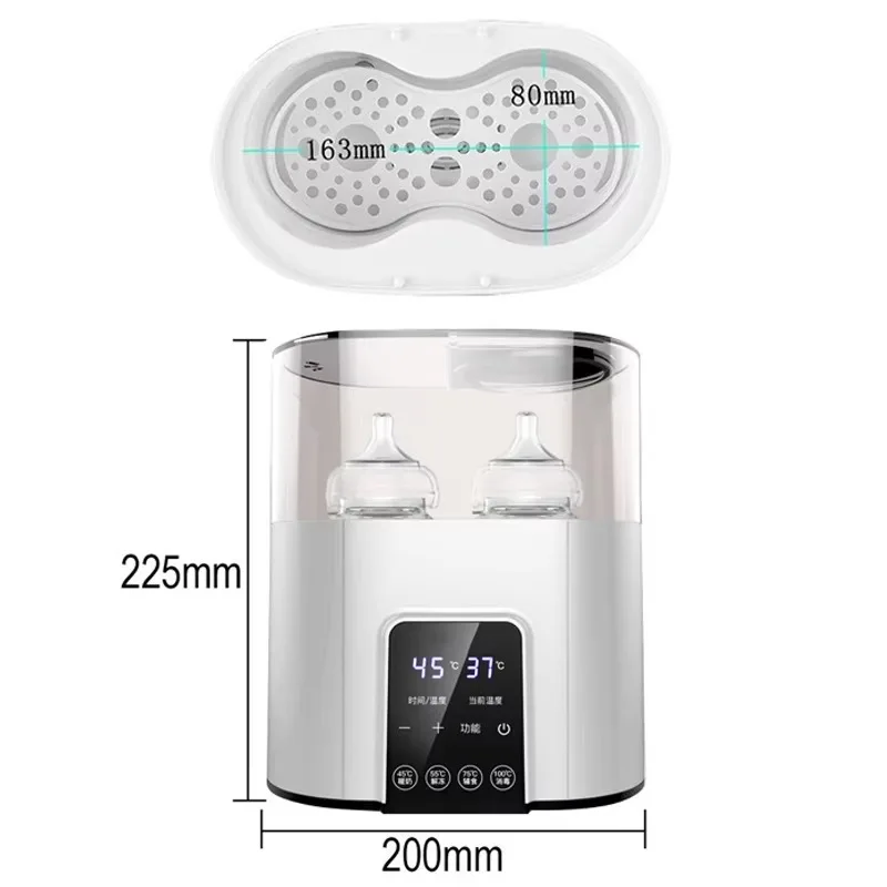 BS198 | Baby Bottle Warmer and Sterilizer with Timer, Accurate Temperature Control, Food and Milk Warmers, Defrost Function,