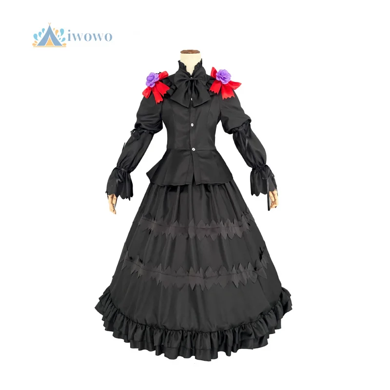 

Anime Date A Live Tokisaki Kurumi Nightmare Cosplay Costume Gothic Black Long Sleeves Dress Lolita Woman Sexy Carnival Suit