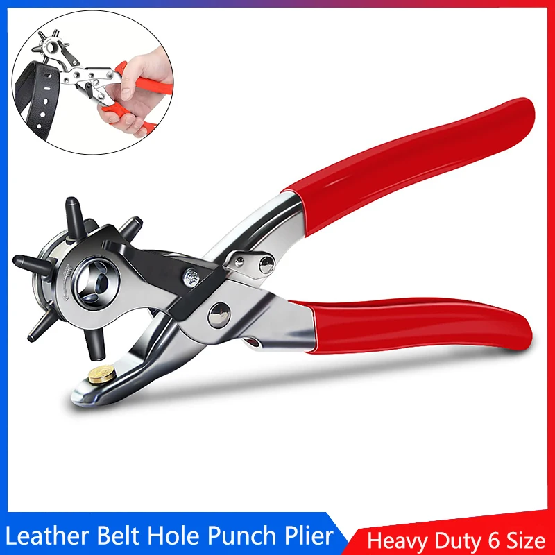 Kit de herramientas manuales para cuero: Alicates perforadores de cuero, perforador de ojales, máquina de coser, para bolsos, correas de reloj y artesanía en cuero.
