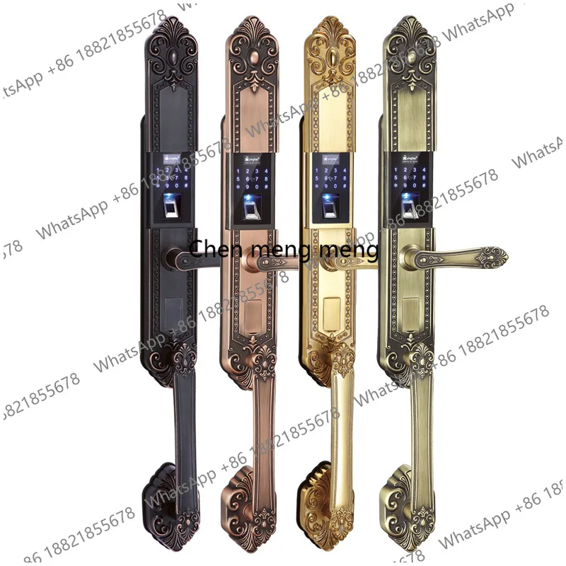 

semi-automatic European-style large copper door password lock, double-opening entry door anti-theft smart lock, high-end luxury