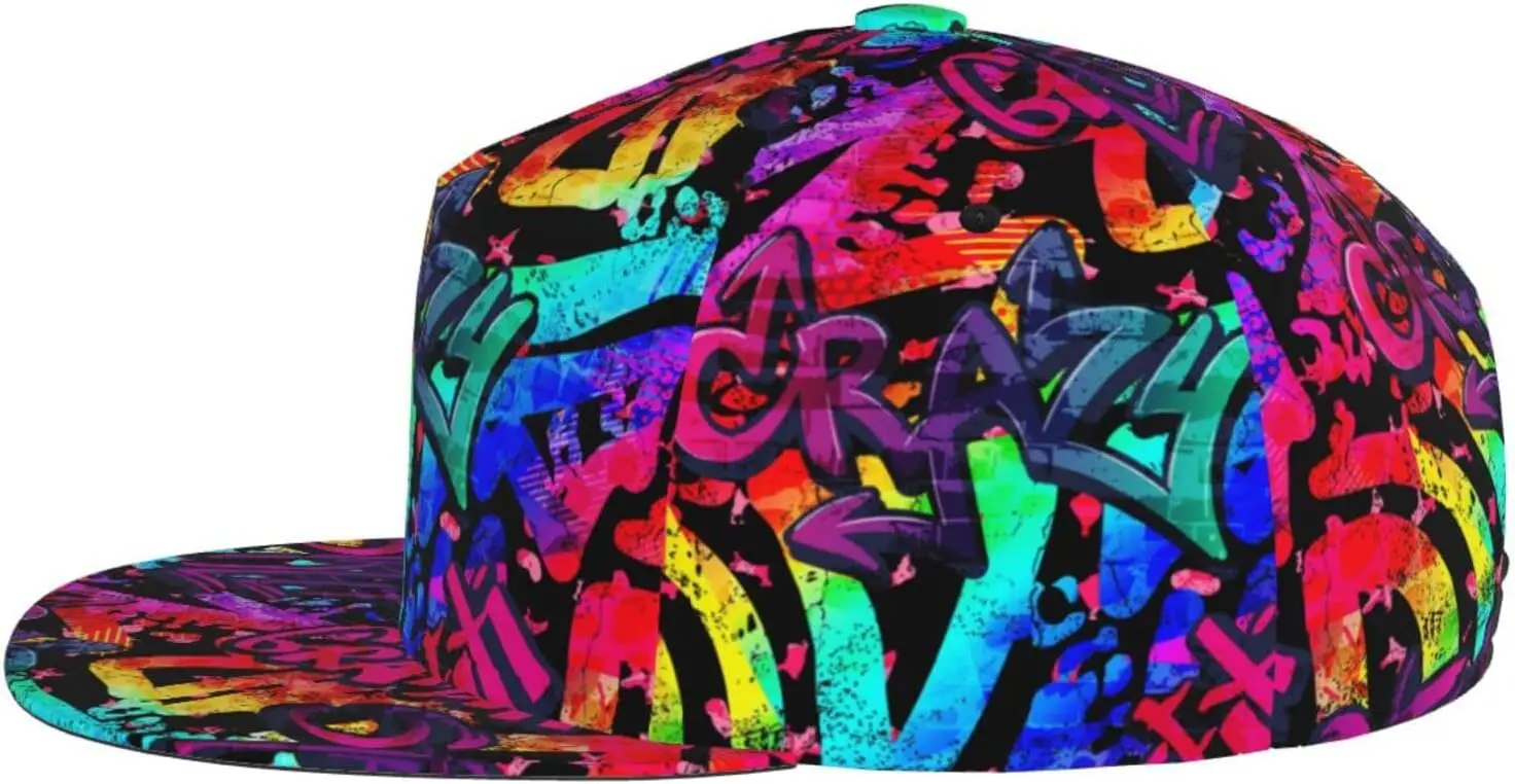 Fashion Hip Hop Style Adjustable Snapback Hat for Men and Women Sun Cap Graffiti Cap Doodle Baseball Cap