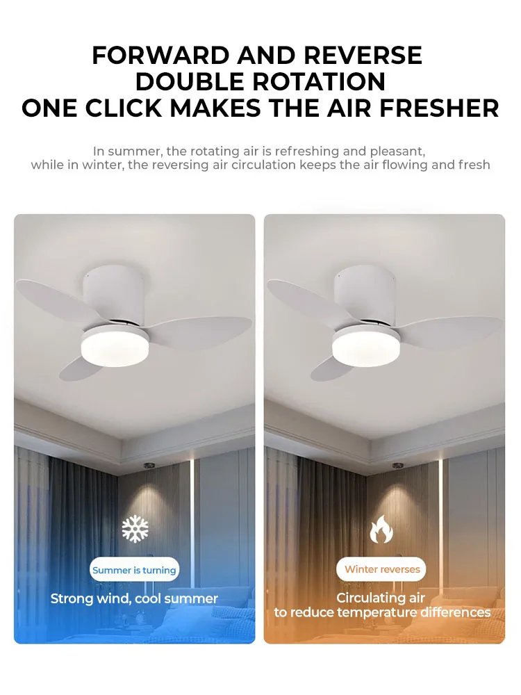 52인치 강풍 천장 선풍기 조명, 모던 심플 레스토랑용 전기 천장 선풍기 전구