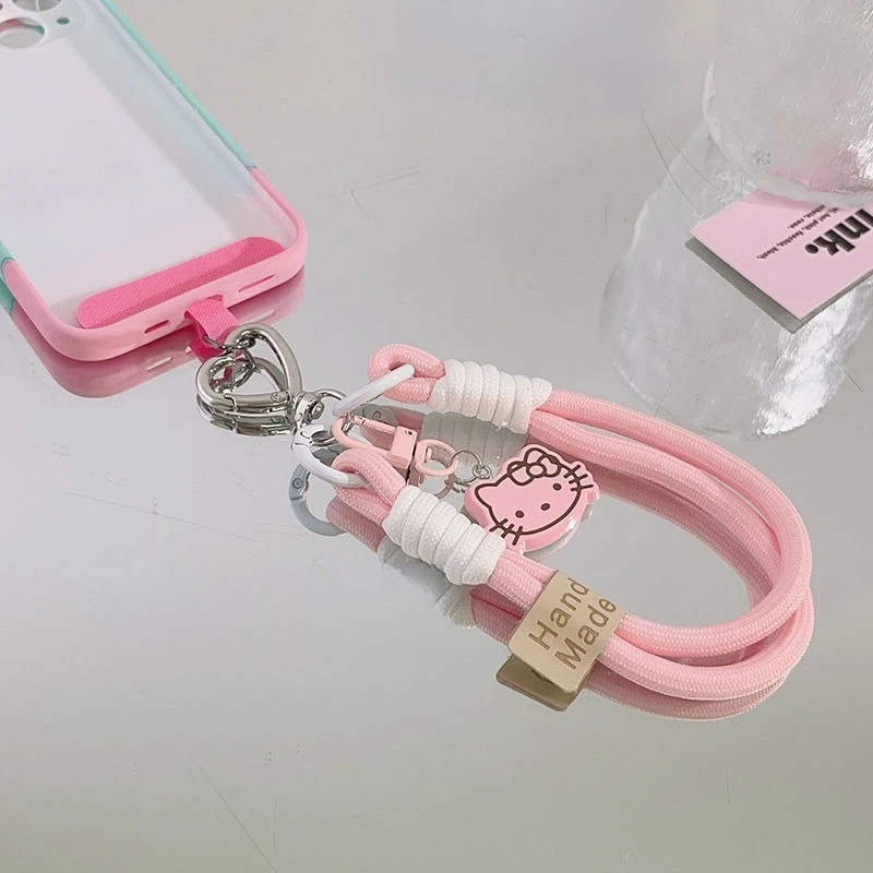 Oboe Buckle Cute Three-dimensional Hello Kitty Mobile Phone Rotating Pendant Wrist Rope Cartoon Backpack Camera CCD Pendant