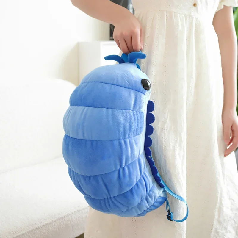 1pc 40cm Plush Watermelon Worm Backpack Toys Simulation Insect Dolls Stuffed Soft Student Backpack for Children Kids Gift