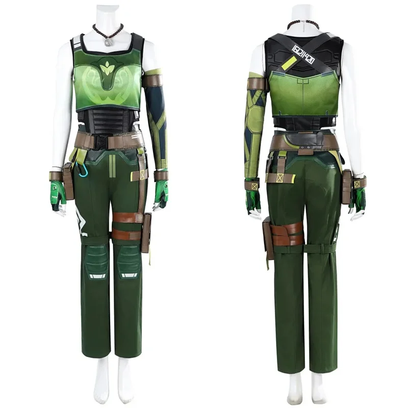 Valorant Skye Cosplay Costume Woman Battle Suit Top Pants Accessories Halloween Carnival Outfit