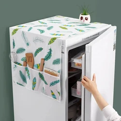 Refrigerator Dust Cover With Storage Bag Washable Multi-purpose Printing Protection Cover Household Washing Machine Dust Cover