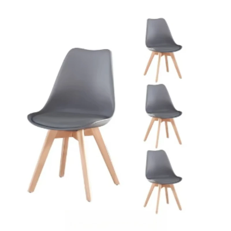 Modern Home Furniture Design New Wood Style Hairy Tulip Wood Leg Chairsrestaurant Chairs
