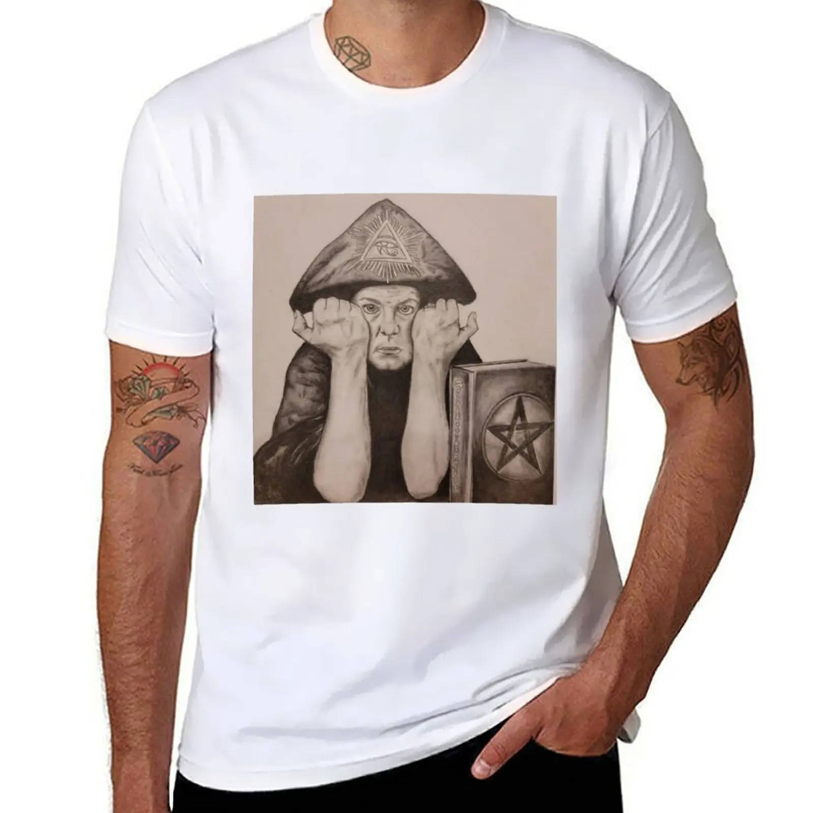 

Aleister Crowley T-Shirt man t shirt cotton cotton tshirt 100% T-Shirt