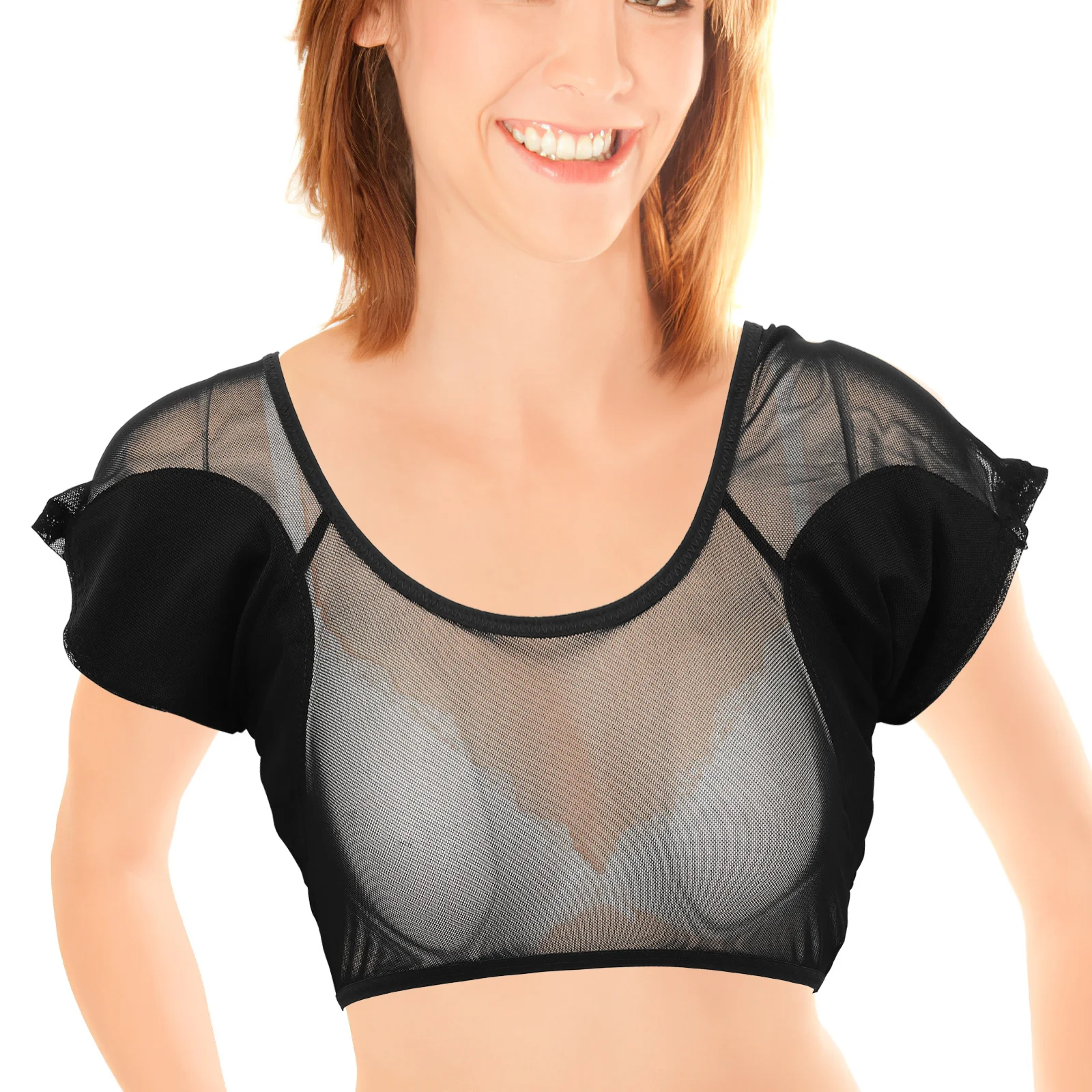 

Женский дышащий тонкий сетчатый жилет с хлопковыми вставками для защиты подмышек от пота, для тренировок, летний, влагонепроницаемый