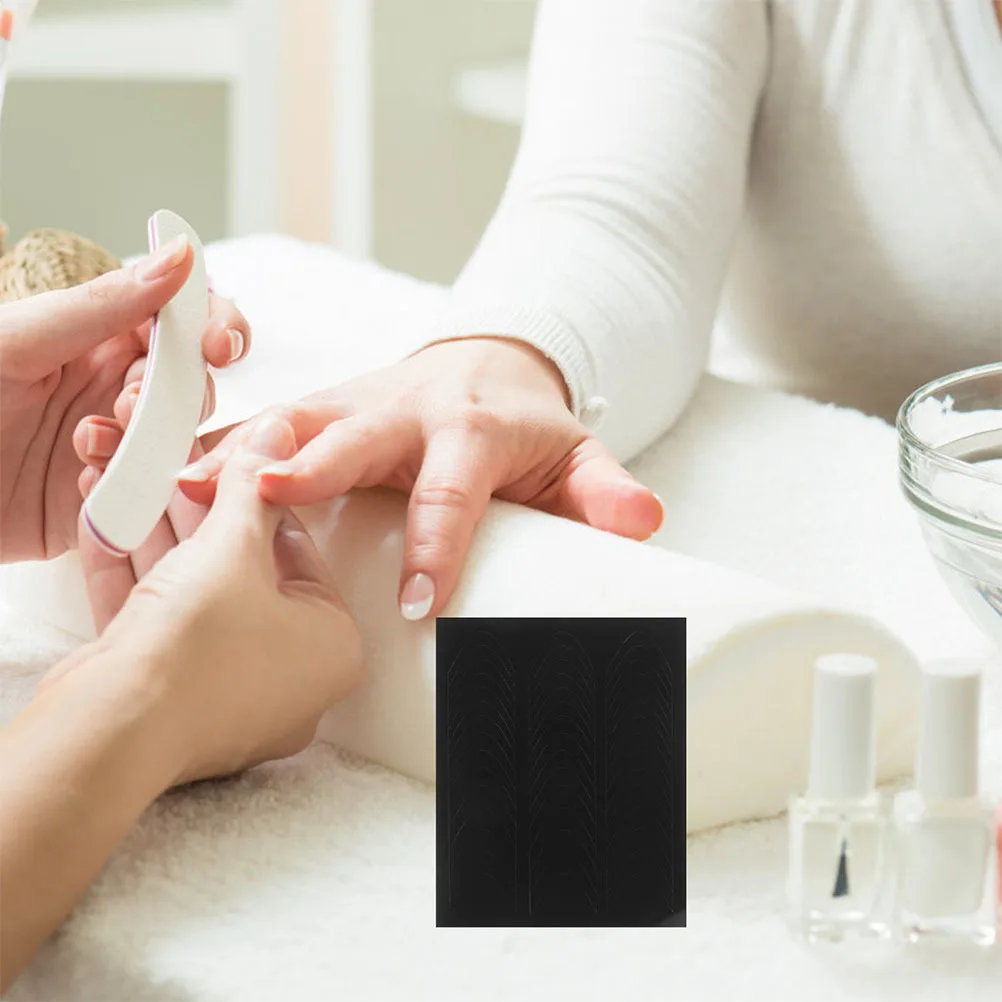 4 hojas de pegatinas para uñas con punta francesa, calcomanías DIY para decoración de manicura, adhesión segura, fácil aplicación, eliminación, elección de regalo