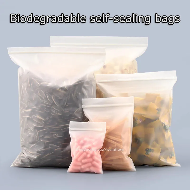

50Pcs All-Bio Degradable Self-Sealing Food Packaging Bags - Small Size, Leakproof Plastic - Eco-Friendly Solution For Daily Use