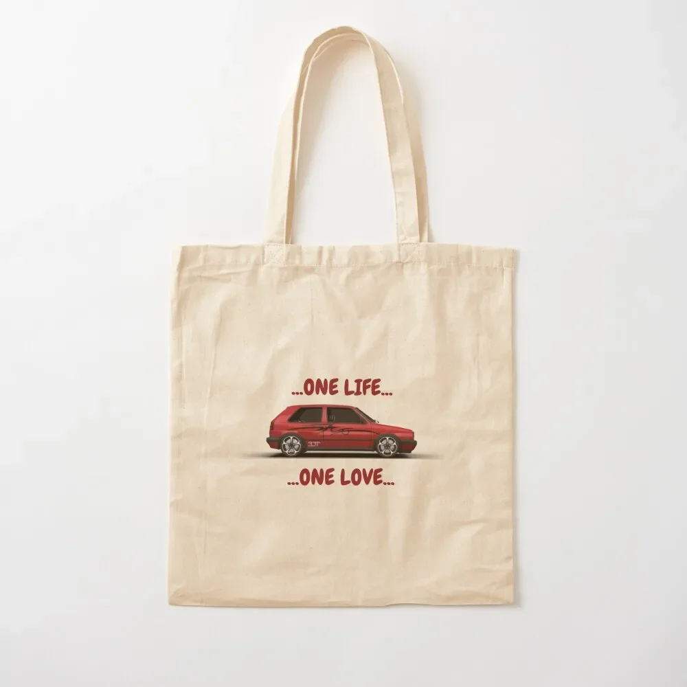 One Life - One Love - Golf 2 MK2 Tote Bag shopping trolley bag men's custom