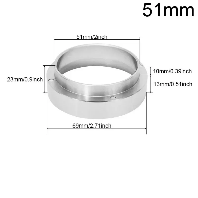 58/53/51MM Kommerzielles Barista-Tamper- & Dosierungsring-Set | Aluminium-Portafilter-Zubehör für Espresso-Kaffeegeräte 58mm Tamper