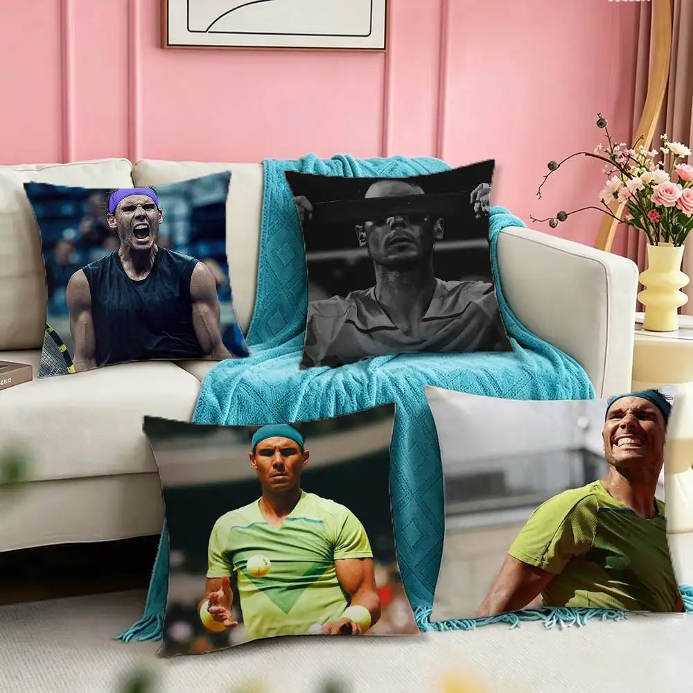 Rafael Nadal Tennis Square Double-Sided printed Pillow Case Bedroom Bedside Pillow Sofa Cushion Cover