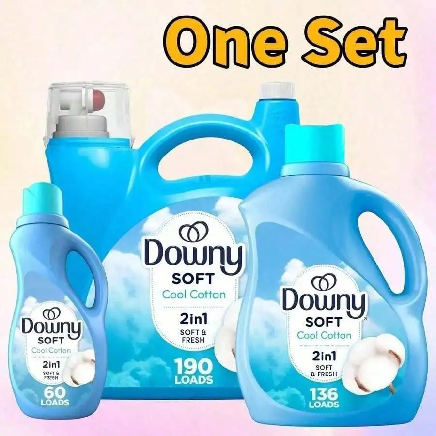 Downy Liquid Laundry Fabric Softener And Conditioner, Cool Cotton Scent, 2-In-1: Soft And Fresh, Freshness Increased By 3 Times, Longer Lasting Scent, Cool Cotton Fragrance.
