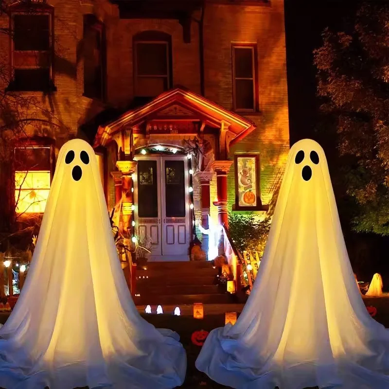 

Halloween Exclusive Decorations Ghost Sized Ornaments Glowing Horror Decorations Props Outdoor Yard Garden Ambient Lighting