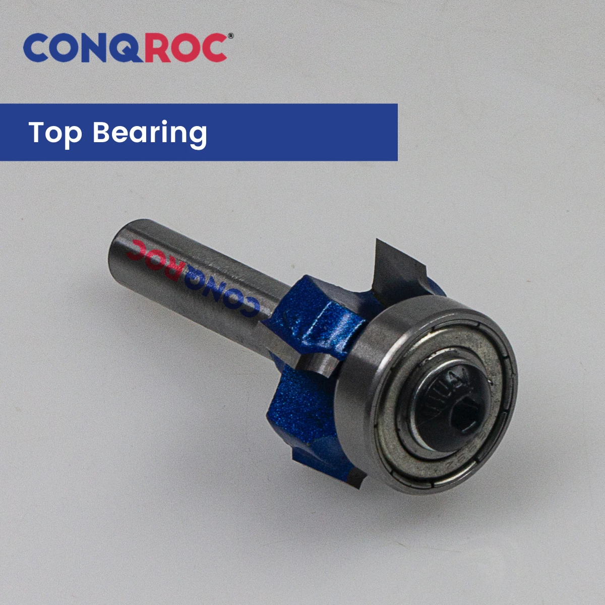 Woodworking Round Over Router Bit 8mm Shank 4-Wing Radius-1mm | 2mm | 3mm for Edge Trimming Cove Bit with Top Bearing