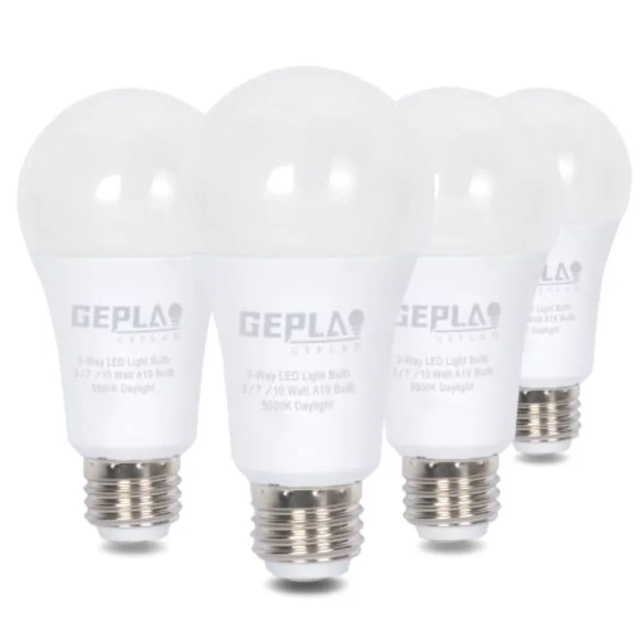 3 Way Light Bulb 30 70 100W Replacement LED Bulbs, Daylight, 3/7/10W Three Way A19 Bulbs with E26 Base, for Sconces, Floor Lamp