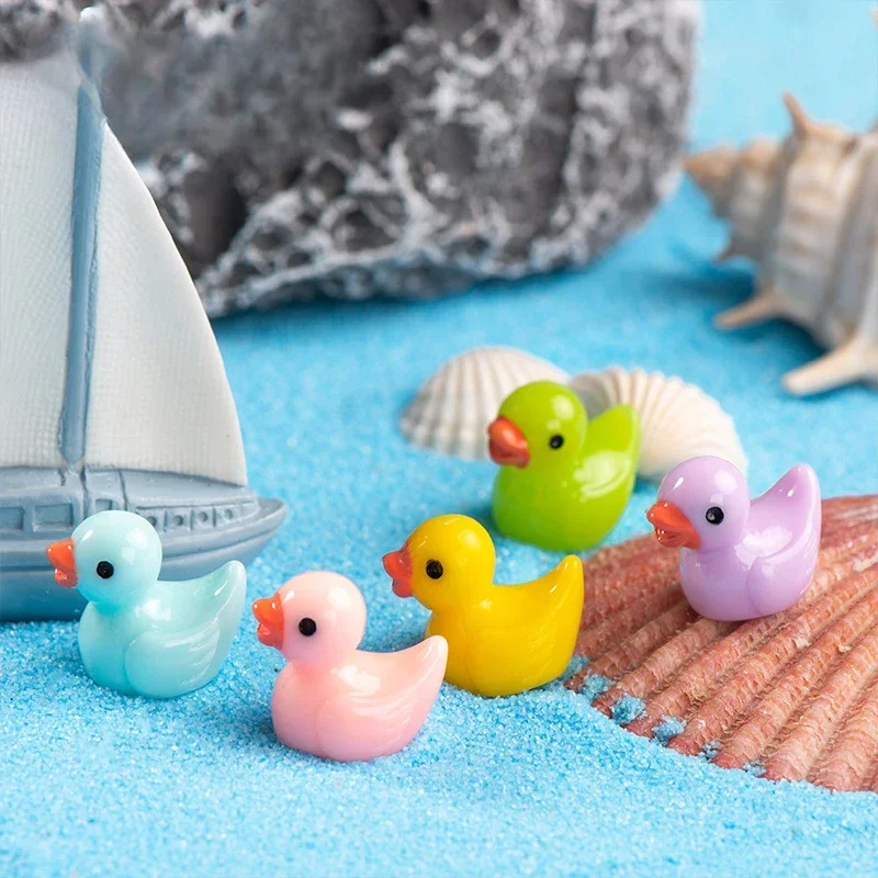 

Small Cute Mini Resin Yellow Duck Ornaments Micro Landscape Cartoon Figurines Resin Handcrafts DIY Dollhouse Decoration