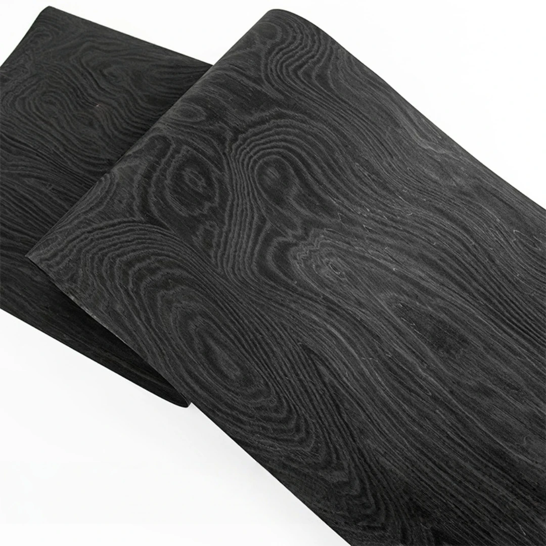 58x250cm Black Ash Burl Engineered Wood Veneer For Furniture Cabinet Wall Panel Car Interior DIY Crafts Decoration
