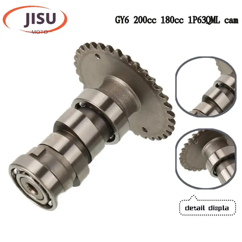 

High-Quality Camshaft for GY6 180cc 200cc Motorcycle Cylinder Engines - Fits ATV Scooter & Moped Parts Go Kart