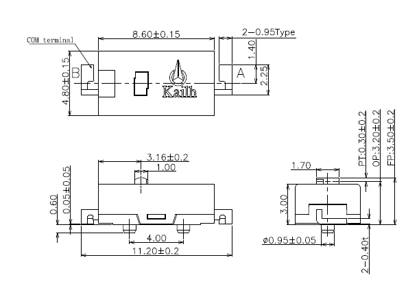 Authentischer Original Kailh SMD Blue Dot Mini-Mikroschalter für Tastatur MX Kompatibel mit M905 G903 G900 G603 G502 GPW Seitentasten – Detail 6