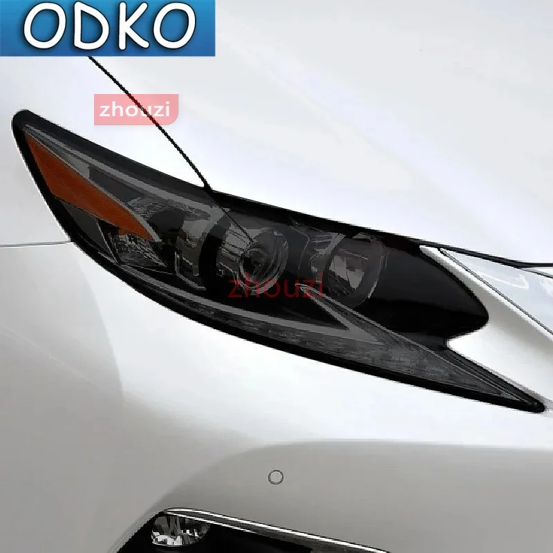 Smoked Black TPU Sticker Car Headlight Protective Film For Lexus ES 300h NX CT GS IS LC LS RX LX570 RC UX GX F Sport 2022 view 5