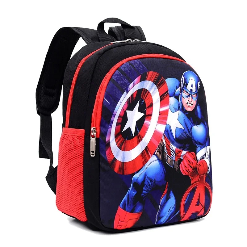 Disney Marvel Spiderman Schoolbag Anime Avengers Cartoon Figure Captain America Iron Man Children\'s School Backpack Boy Gift