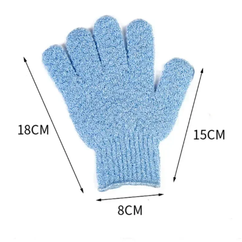 Five Fingers Bath Gloves Exfoliating Mitt Glove Scrub Body Massage SPA Foam Back Bathing Cleaning Gloves Bathroom Accessories